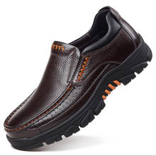 Sapatos de couro bovino macio e genuíno, calçados masculinos casuais e sem cadarço, preto, marrom, A2088, novos, 2020 2024 - compre barato