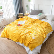 Одеяло s для кровати, однотонное, желтого, синего, серого цвета, мягкое, теплое, квадратное, фланелевое одеяло, покрывало для дивана 2024 - купить недорого