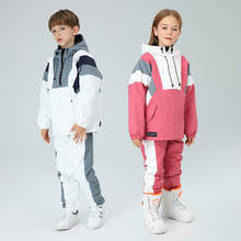 2022 New Winter Children Ski Set Girl Warm Snowboard Jacket Boy Windproof Waterproof Ski Suit Overalls 2024 - buy cheap