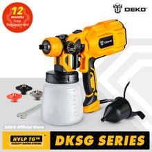 DEKO DKSG Series HVLP Spray Gun Painting Electric High Pressure Airbrush Tools Battery AC/DC Cordless Sprayer for Easy Paint 2024 - buy cheap