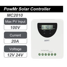 Controlador de carga Solar MPPT 20A MC2010, 12V y 24V para baterías de litio, GEL, AGM, regulador Solar PV, nuevo 2024 - compra barato