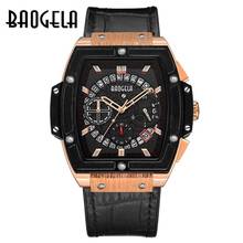 BAOGELA Brand Fashion Mens Sports Waterproof Calendar Wrist Watch Square Multifunction Silicone Band Mens Watch 2024 - buy cheap