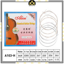 Alice A103-cuerdas de guitarra clásica, nailon transparente, plateado, 6 cuerdas 2024 - compra barato