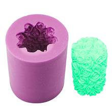 3D roses flower soap mould chocolate wedding cake decorating tools DIY fondant silicone mold 2024 - buy cheap