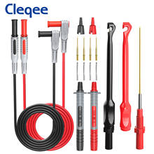 Cleqee Multimeter Test Lead Kit With Wire Piercing Probes 4mm Banana Plug Puncture Hook Probes Set For Electronics 1000V/20A 2024 - купить недорого