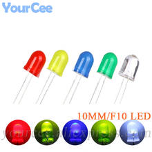 20pcs LED Diode 10MM F10 LED Kit Green Blue White Red Yellow DIY Eelectronic Components Light Emitting Diode 2024 - buy cheap