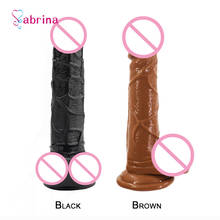 Vibrador realista para homens e mulheres, 2 cores, masturbador, brinquedos sexuais, ponto g, massageador, aparelho sexual 2024 - compre barato