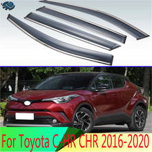 Для Toyota C-HR CHR 2016 2017 2018 2019 пластиковый внешний козырек Vent Shades Window Sun Rain Guard дефлектор 4 шт 2024 - купить недорого