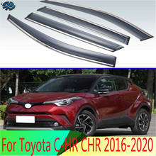 For Toyota C-HR CHR 2016 2017 2018 2019 Plastic Exterior Visor Vent Shades Window Sun Rain Guard Deflector 4pcs 2024 - buy cheap