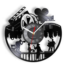 Reloj de pared artístico para cine en casa, decoración de pared, película de producción de acción, amantes de la película, Retro, antiguo, disco de vinilo 2024 - compra barato