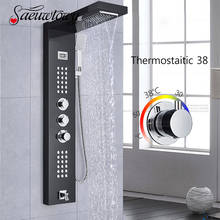 Shower Faucet Thermostatic Shower Panel Shower Column Stainless Steel Shower Column Digital Temperature Display Bathtub Faucet 2024 - buy cheap