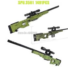 863 pces/1491 pces militar m1897 winchester shotgun tiro sniper rifle telescópio bala arma blocos de construção brinquedo 2024 - compre barato