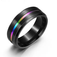 Кольцо для пары, модное Радужное вольфрамовое кольцо из твердого сплава для мужчин, милое женское кольцо, костюм для свадьбы, подарок на свадьбу 2024 - купить недорого