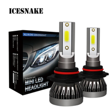 Icesnake-mini lâmpada de led para farol de carro, h7, h4, h11, h1, h8, h3, h9, 9005/hb3, 9006/hb4, 9007, feixe hi-lo 80w, 10000lm, 2 peças 2024 - compre barato