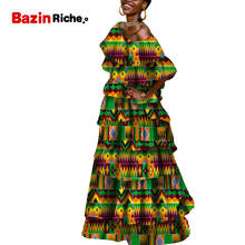 African Dresses for Women Print Multi-layers Cake Long Vestidos Bazin Riche Ankara Clothing WY5555 2024 - buy cheap