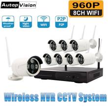 8ch 960 p hdmi wifi nvr kit 8 pçs 1.3mp cctv câmera ip sem fio ir ao ar livre à prova de intempéries sistema vigilância segurança kits 2024 - compre barato