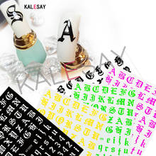 3D Nail Sticker Big Old English Font Sticker for Nails Manicure Back Glue Decals Nail Art Stickers for Design Foil Decoration 2024 - buy cheap