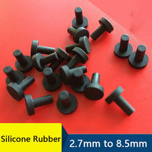 Black Silicone Rubber Plugs 2.7 3 3.3 3.5 3.8mm to 8.5mm Elastic Hole Plug High TEMP Silicone Anti-Collision Plug 2024 - buy cheap