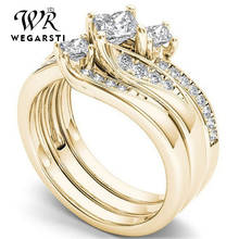 WEGARSTI Trendy Gemstones Silver Ring Amethyst Ring Silver New Jewelry Aquamarine Ring For Women Engagement Cocktaill Rings 2024 - buy cheap