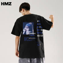 Футболка HMZ мужская свободного покроя с принтом в стиле хип-хоп, уличная одежда в стиле Харадзюку, хлопковый топ с коротким рукавом, лето 2021 2024 - купить недорого