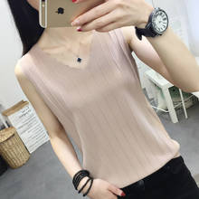 Blusas Mujer De Moda 2021 Women Clothes V-neck Knitted Blouse Shirt Summer Sleeveless Blouse Women Womens Tops And Blouses C854 2024 - buy cheap
