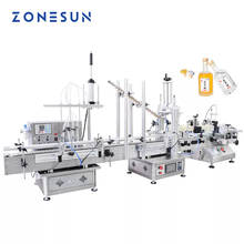 ZONESUN Essential Oil Automatic Water Bottle Filling And Capping Labeling Machine Wine Bottle Press Crown Capper 2024 - buy cheap