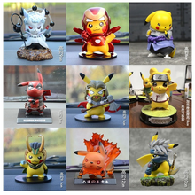 TAKARA TOMY Cos-figuras de acción de Narutoes para niños, figuras de acción de Iron Man, Pokemon, Pikachu, accesorios para coche 2024 - compra barato