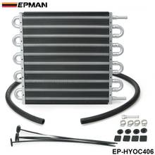 10 Row  Black Aluminum Remote Transmission Oil Cooler/Auto-Manual Radiator Converter Kit EP-HYOC406 2024 - buy cheap