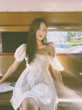 Heydress Lace Chiffon Kawaii Elegant Vintage Dress Vestidos French Summer Dress Women White Puff Sleeve Korean Style Fairy Dress 2024 - buy cheap