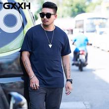 Gxxh camisa de algodão estampada masculina, camiseta tamanho grande de verão, marca popular, plus size, fashion 2024 - compre barato