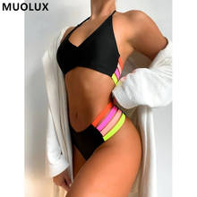 2021 maiô feminino 2 peça push up bikini conjunto sling tanga biquini retalhos verão beachwear banho terno brasileiro 2024 - compre barato