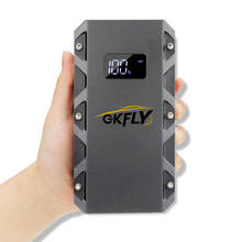 Пусковое устройство GKFLY высокой емкости для автомобиля, 1500 А, пусковое устройство, зарядное устройство 20000 мАч, 12 В, внешний аккумулятор для бензиновых и дизельных автомобилей, бустер 2024 - купить недорого