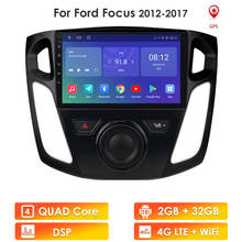 Radio con GPS para coche, reproductor Multimedia con Android 10, pantalla táctil de 9 pulgadas, 4G, LTE, 2 Din, vídeo, para Ford Focus 3 Mk3 2012 2013 2014 2024 - compra barato
