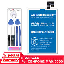 Аккумулятор LOSONCOER 6550 мАч C11P1508 для Asus Zenfone Max 5000 5000Z ZC550KL C550KL Z010DA Z010AD Z010DD 2024 - купить недорого