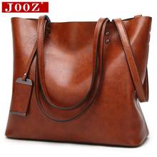 JOOZ Waxing Leather bucket bags Simple Double strap female shoulder bags For Women Messenger Bags Lady All-Purpose Shopping tote 2024 - buy cheap