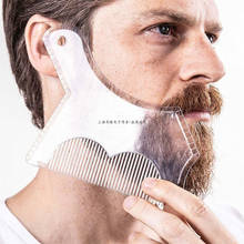 Novo design inovador para modelagem de barba, ferramenta modeladora para barbear ou estêncil com pente de tamanho integral 2024 - compre barato