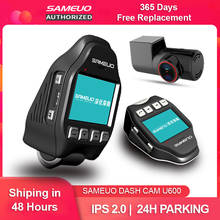 Sameuo U600 car dvr dash cam front and rear auto wifi night vision video recorder rear view 24h parking dashcam car camera