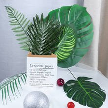 LuanQI 6 шт. большие искусственные листья монстеры тропические Пальмовые Листья для свадьбы дома сада офиса фотография украшение 2024 - купить недорого