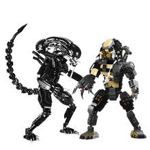 MOC-Juego de bloques de construcción modelo ALIEN VS Predator para niños, juguete de construcción de Robot de guerra, ladrillos de construcción de alta tecnología, juguetes educativos 2024 - compra barato
