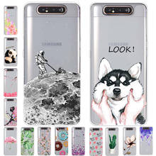 For Samsung Galaxy A80 Case TPU Silicone Soft Floral Cartoon Clear Case for Samsung Galaxy A80 A90 2019 A 80 90 Phone Back Cover 2024 - buy cheap