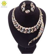 Bridal Gift Nigerian Wedding African Beads Jewelry Set For Women Necklace Sets Crystal Dubai Ethiopian Jewellery 2024 - buy cheap