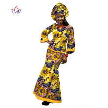 BRW New Fashion Africa Sets Dashiki Top+ Skirt African Print Sets Three Quarter Sleeve Traditional African Clothing WY050 2024 - buy cheap