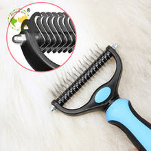 Bonzerpet Pet Fur Knot Cutter Dog Grooming Shedding Tools Pet Cat Hair Removal Brush Double sided For Long Hair Deshedding  Comb 2024 - buy cheap