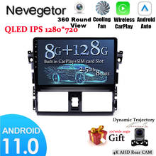 Android 11.0 For TOYOTA VIOS YARIS 2013 2014 2015 2016 Car Radio Multimedia Video Player GPS Navigation NO DVD 2 Din 2024 - buy cheap