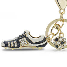 Hot Sale Crystal Football Soccer Shoes Rhinestone Exquisite Keychain Purse Buckle Pendant Lovely Women Stylish Simple Gift DK258 2024 - buy cheap