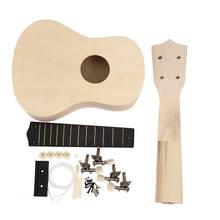 21 дюймов белая деревянная Гавайская гитара укулеле Сопрано Гавайская гитара Uke набор музыкальный инструмент сделай сам 2024 - купить недорого