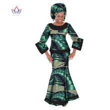 Private Custom African Print Clothing Wax Women African Style Skirt Top Set Dashiki Women Set Plus Size Women Clothing WY064 2024 - buy cheap