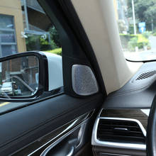 Accesorios interiores de coche para BMW 7 Series G11 G12 2016- 2020, aleación de aluminio plateado, agudos de Audio, altavoces, cubierta de red 2024 - compra barato
