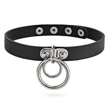 Collar ajustable de cuero sintético para mujer, exquisito Collar con cerradura de cuello, único SM, Bondage, juguete sexual, joyería gótica Punk, DX628 2024 - compra barato