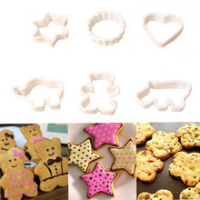 6PC Plastic Cookie Sugar Crafts Mold Cartoon Animal Cake Moulds Pineapple Biscuit Cutters Cake Kitchen Baking Mould 2024 - buy cheap